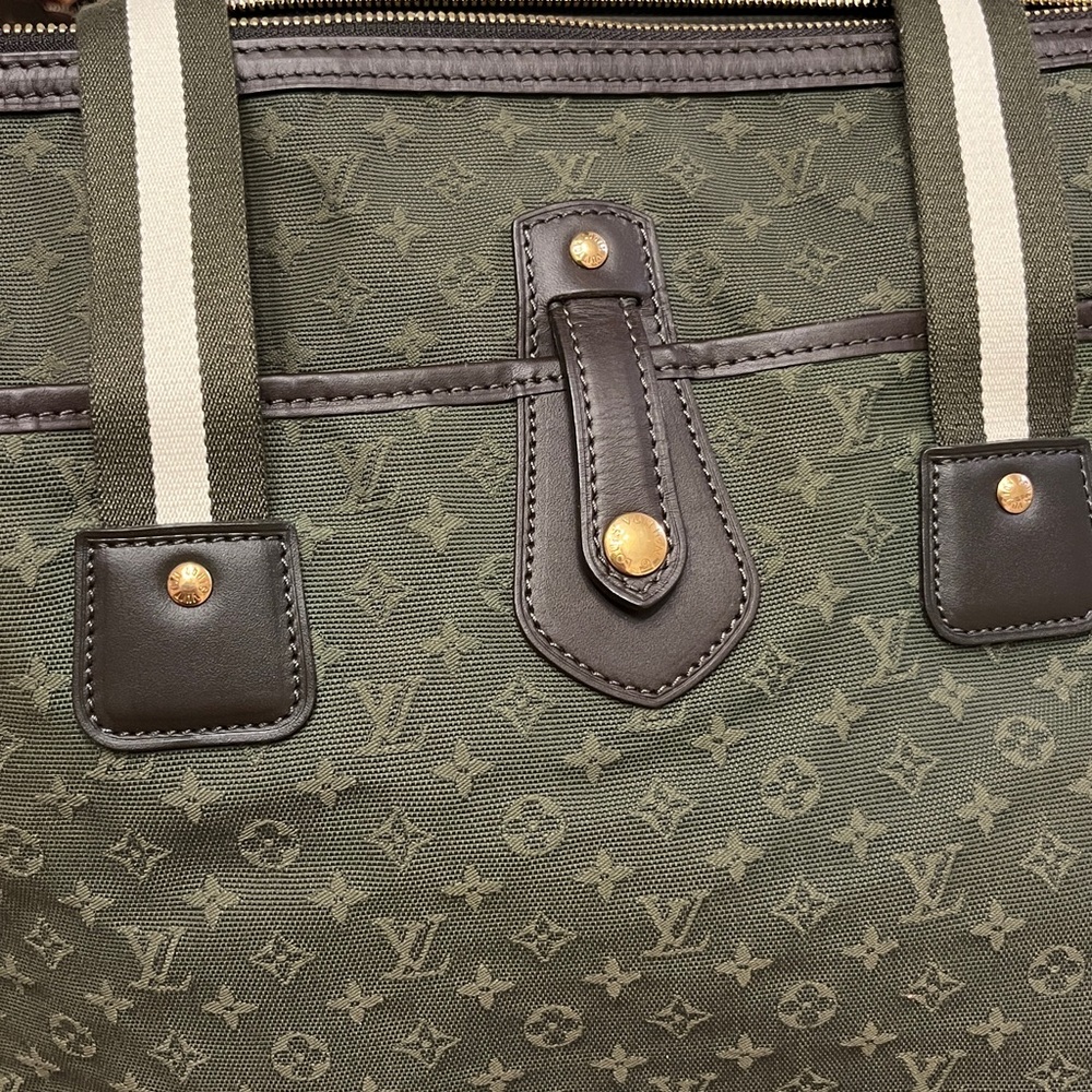 Louis Vuitton Rare Green Denim Monogram Handbag